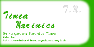 timea marinics business card