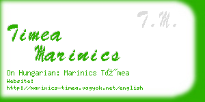 timea marinics business card
